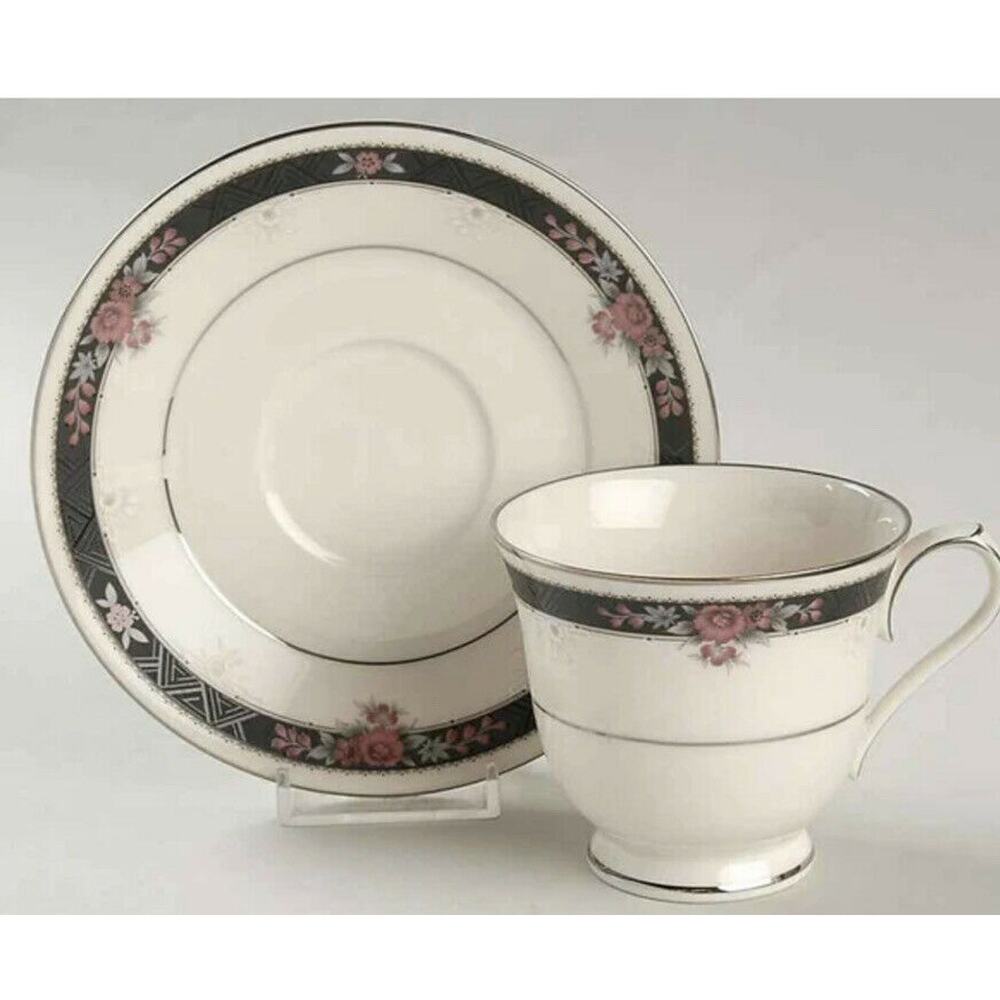 Noritake Ivory China ETIENNE Pattern Cup & Saucer Set Made In Japan 6 available